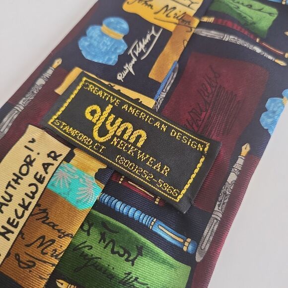 Alynn Neckwear "Author! Author! Silk Tie - Picture 8 of 9